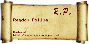 Regdon Polina névjegykártya